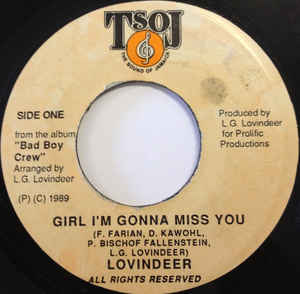 Lovindeer* / Krimson Hawk ‎– Girl I'm Gonna Miss You