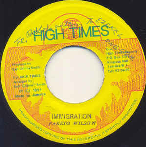Paketo Wilson ‎– Immigration